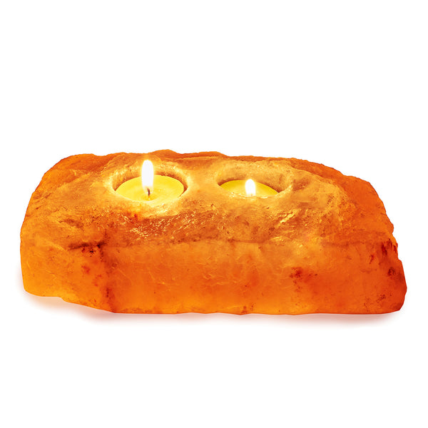Glow Himalayan Natural Salt Double Candle Holder