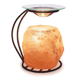 Glow Himalayan Natural Salt Candle Holder with Stand & Oil Tray