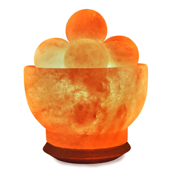 Glow Himalayan Fire Bowl (Balls) Crafted Salt Lamp