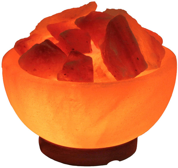 Glow Himalayan Fire Bowl Crafted Salt Lamp
